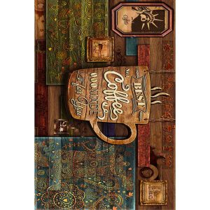 فرشینه آشپزخانه طرح قهوه
